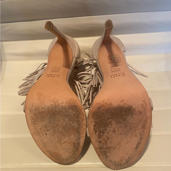 Stuart Weitzman Suede Fringed Stilettos - Picture 7 of 11